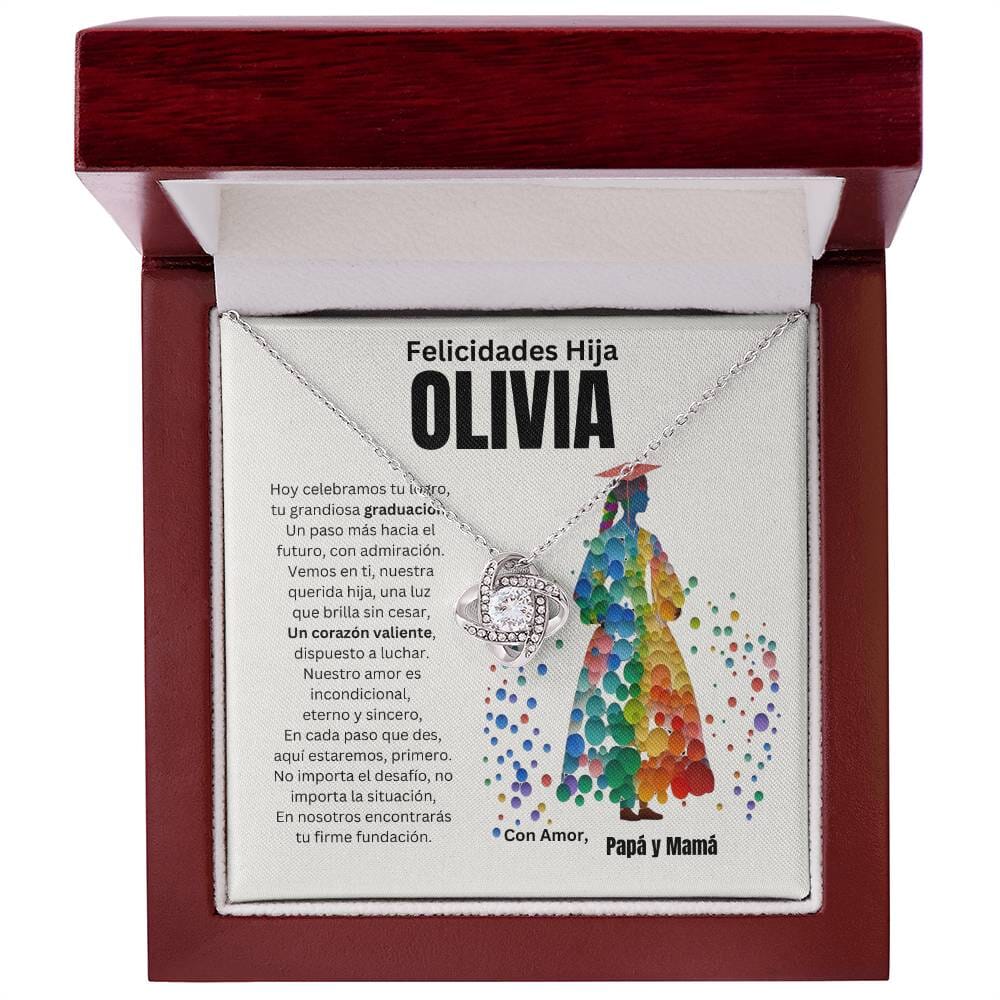 Un Lazo Eterno: El Collar de Nudo de Amor para Celebrar el Brillo de Tu Graduada Jewelry/LoveKnot 