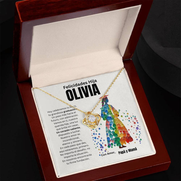 Un Lazo Eterno: El Collar de Nudo de Amor para Celebrar el Brillo de Tu Graduada Jewelry/LoveKnot 