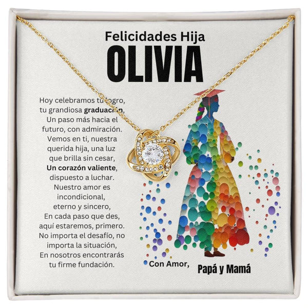 Un Lazo Eterno: El Collar de Nudo de Amor para Celebrar el Brillo de Tu Graduada Jewelry/LoveKnot 