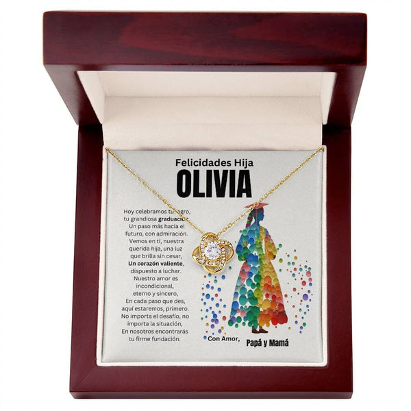 Un Lazo Eterno: El Collar de Nudo de Amor para Celebrar el Brillo de Tu Graduada Jewelry/LoveKnot 