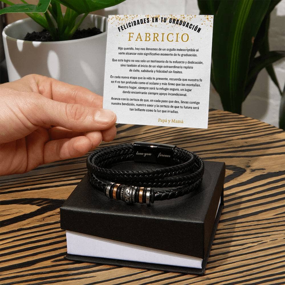 Un Lazo Eterno: La Pulsera que Encierra el Orgullo y Amor de una Graduación Jewelry/bracelet Caja de Dos Tonos 