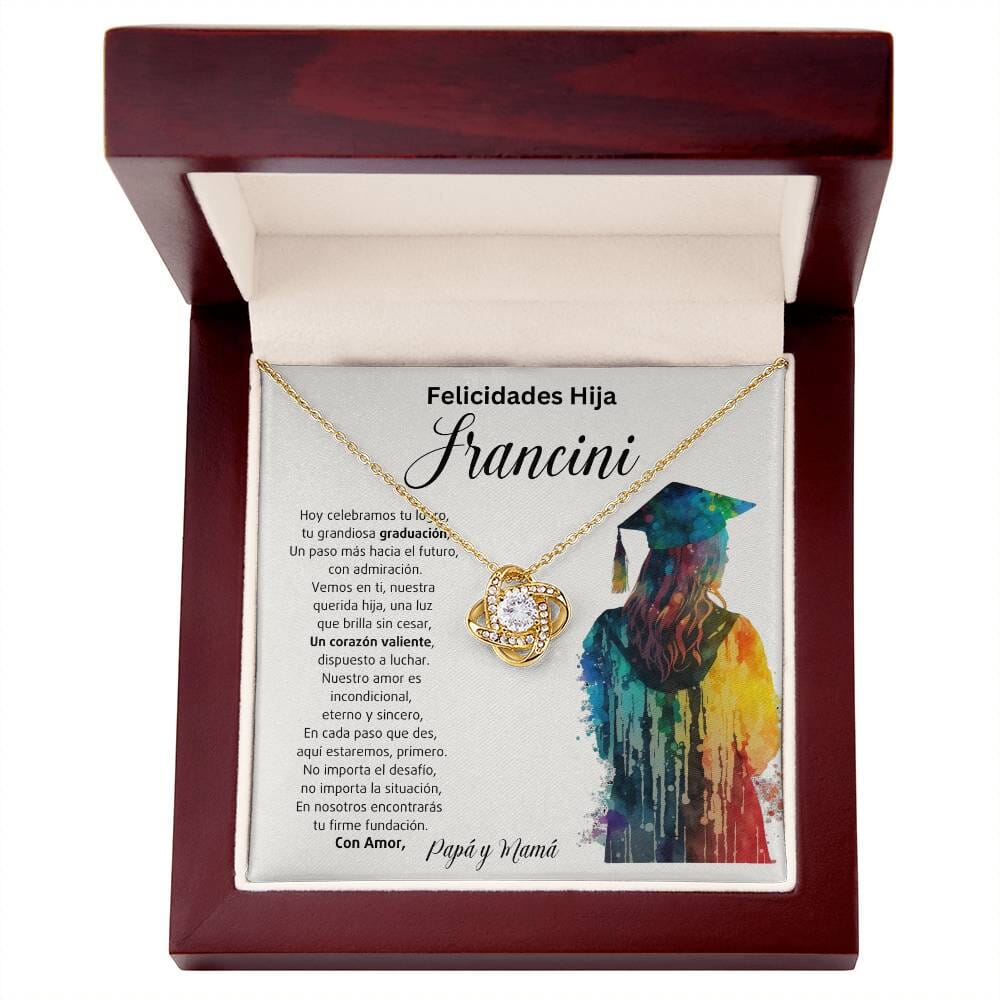 Un Nudo de Amor Eterno: Celebrando Tu Graduación y Nuestro Orgullo Infinito Jewelry/LoveKnot 