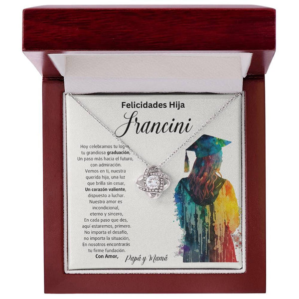 Un Nudo de Amor Eterno: Celebrando Tu Graduación y Nuestro Orgullo Infinito Jewelry/LoveKnot 