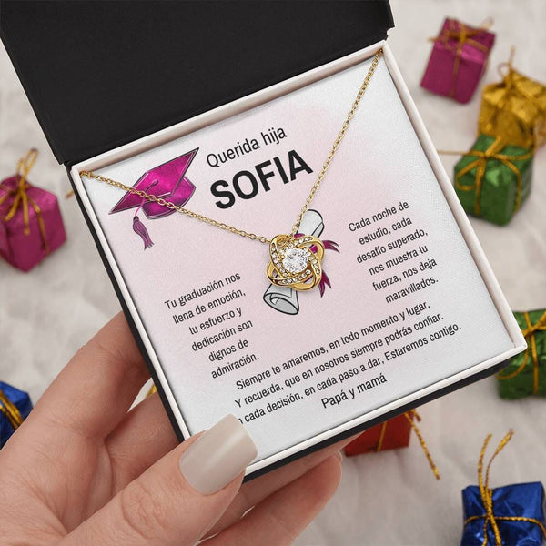 Un Nudo Eterno de Amor y Orgullo: El Regalo Perfecto para Celebrar su Graduación Jewelry/LoveKnot 18K Yellow Gold Finish Standard Box 