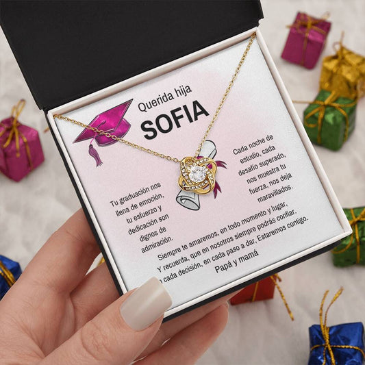 Un Nudo Eterno de Amor y Orgullo: El Regalo Perfecto para Celebrar su Graduación Jewelry/LoveKnot 18K Yellow Gold Finish Standard Box 
