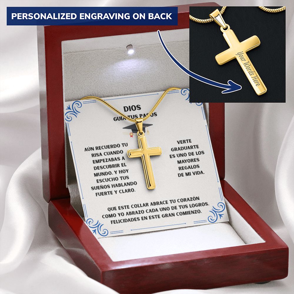 Un Nuevo Comienzo Bajo la Guía de Dios – Cruz Personalizada de Graduación Jewelry 
