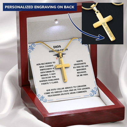 Un Nuevo Comienzo Bajo la Guía de Dios – Cruz Personalizada de Graduación Jewelry 