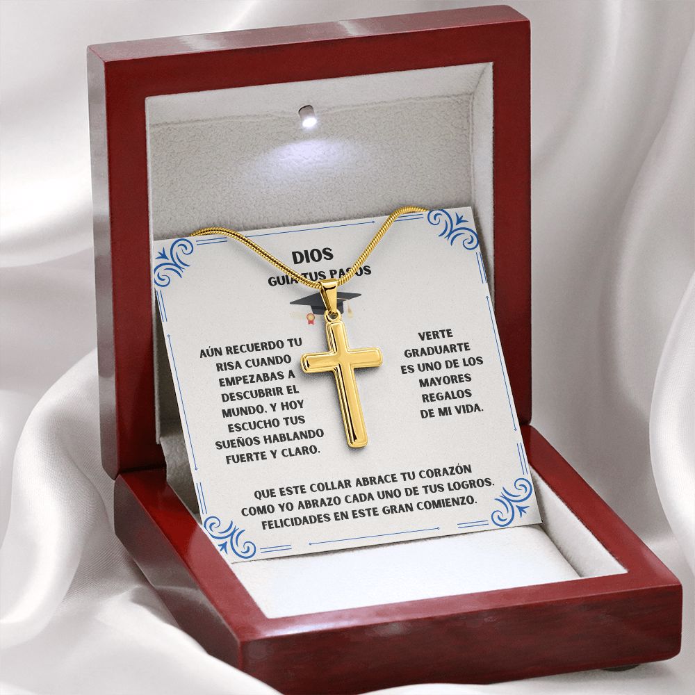 Un Nuevo Comienzo Bajo la Guía de Dios – Cruz Personalizada de Graduación Jewelry 