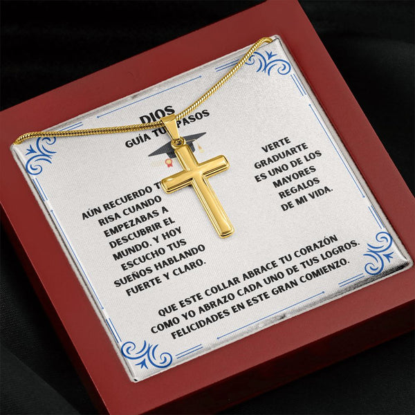 Un Nuevo Comienzo Bajo la Guía de Dios – Cruz Personalizada de Graduación Jewelry 