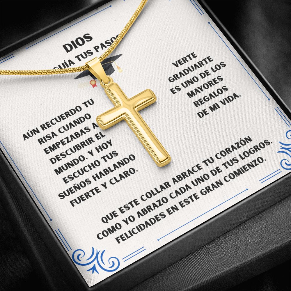 Un Nuevo Comienzo Bajo la Guía de Dios – Cruz Personalizada de Graduación Jewelry 