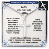 Un Nuevo Comienzo Bajo la Guía de Dios – Cruz Personalizada de Graduación Jewelry Caja Estándar Polished Stainless Steel 