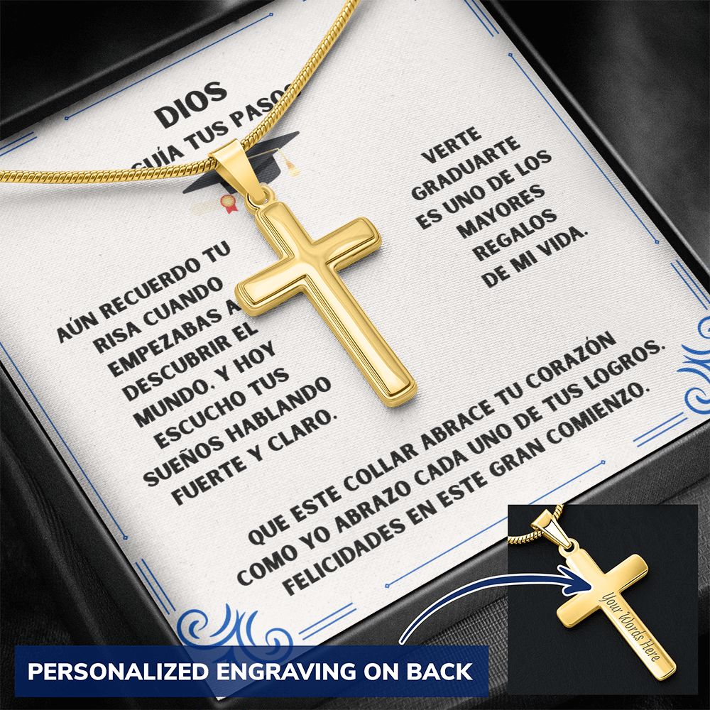 Un Nuevo Comienzo Bajo la Guía de Dios – Cruz Personalizada de Graduación Jewelry 