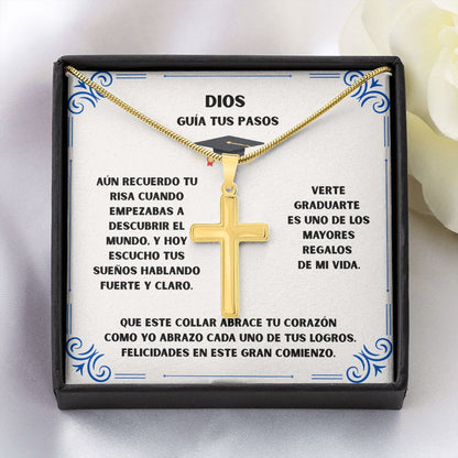 Un Nuevo Comienzo Bajo la Guía de Dios – Cruz Personalizada de Graduación Jewelry 
