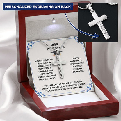 Un Nuevo Comienzo Bajo la Guía de Dios – Cruz Personalizada de Graduación Jewelry 