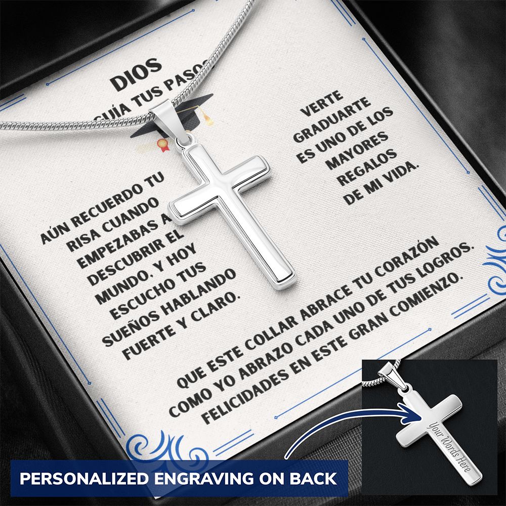Un Nuevo Comienzo Bajo la Guía de Dios – Cruz Personalizada de Graduación Jewelry 