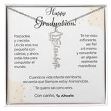 Un Recuerdo para Toda la Vida – Collar de Graduación Personalizado con Nombre (Para: Nieta, Hija, Sobrina, Hermana, Prima, Amiga) Jewelry/NameNecklaceHeart Acero inoxidable pulido Caja de regalo incluida 