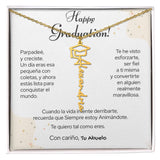 Un Recuerdo para Toda la Vida – Collar de Graduación Personalizado con Nombre (Para: Nieta, Hija, Sobrina, Hermana, Prima, Amiga) Jewelry/NameNecklaceHeart Acabado en Oro Amarillo de 18 quilates Caja de regalo incluida 