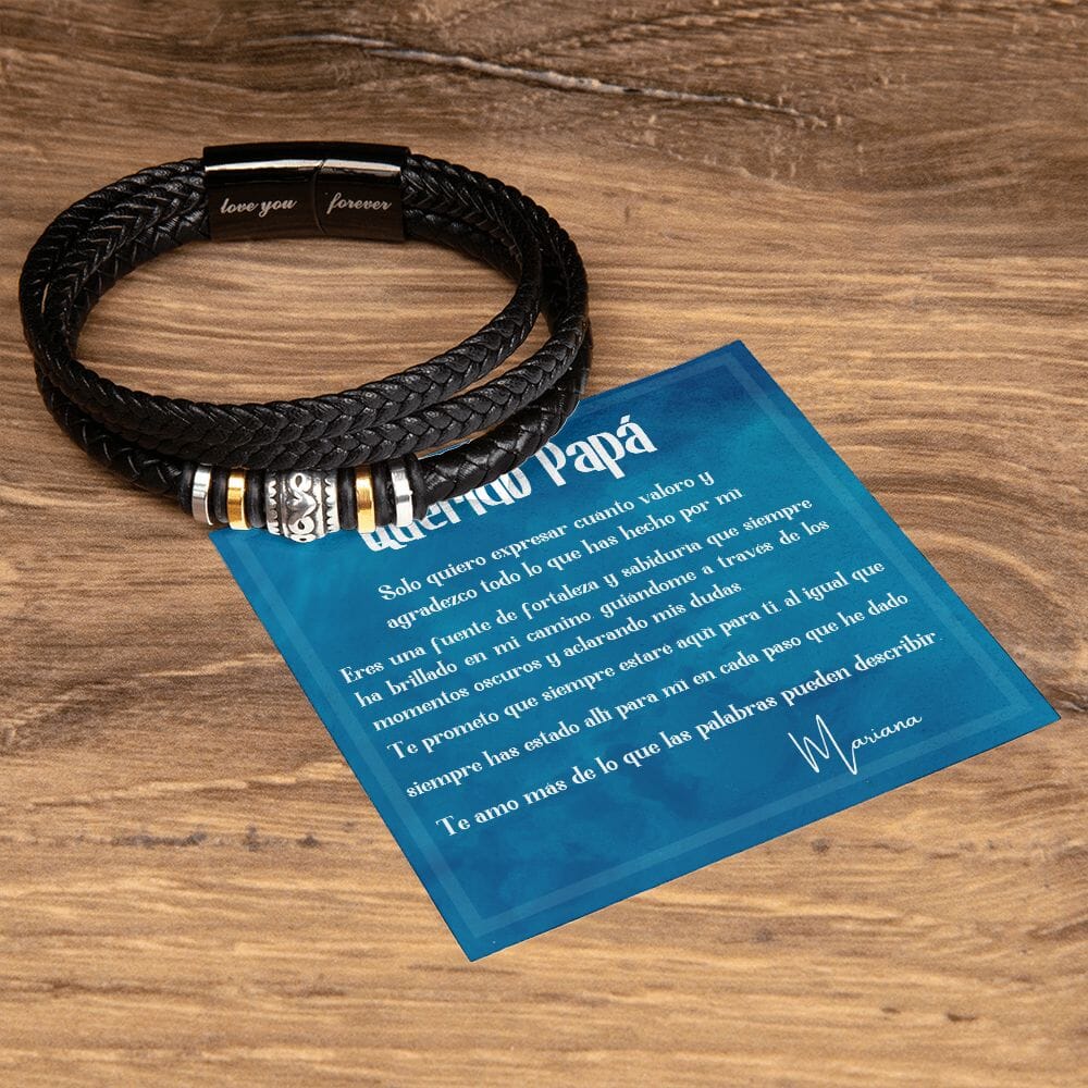 Un Regalo de Amor Incondicional para Papá - Brazalete de Hombre Abrazo Eterno - Nuevo Producto. Jewelry ShineOn Fulfillment Two Tone Box 