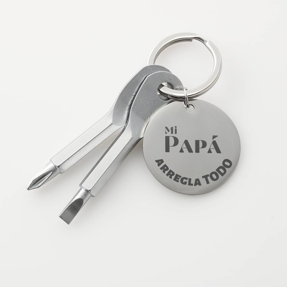 Un regalo especial y muy útil para Papá - Un llavero que necesita Todo Papá Jewelry Set de llavero de plata No 