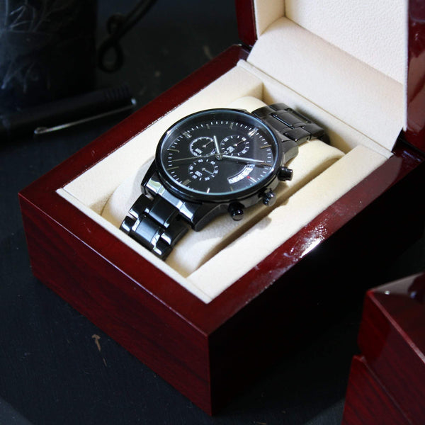 ❤️Un regalo extraordinario para un nieto excepcional 🎁 Reloj cronógrafo - Negro Jewelry ShineOn Fulfillment 