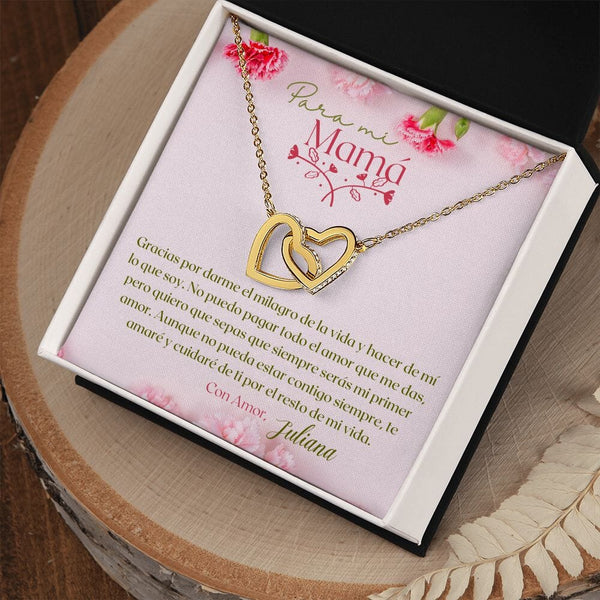 Un Regalo Inolvidable para Mamá - Collar Corazones Entrelazados con tarjeta personalizada Jewelry/InterlockingHearts 