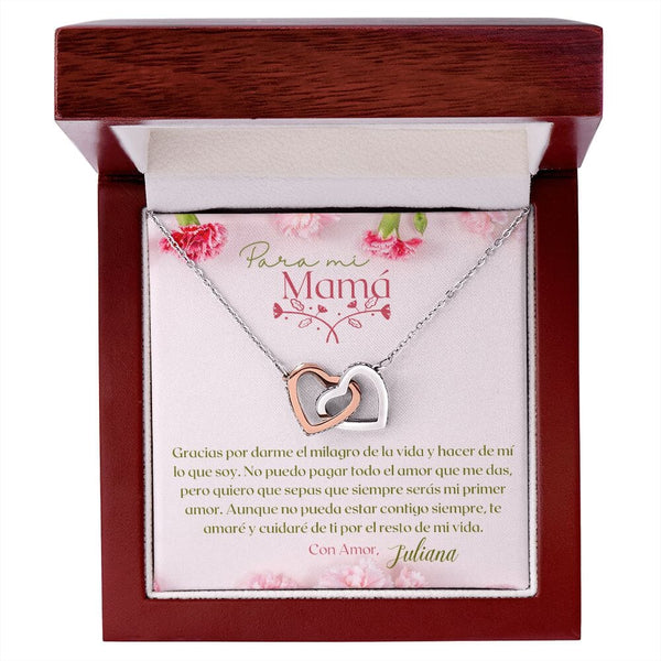 Un Regalo Inolvidable para Mamá - Collar Corazones Entrelazados con tarjeta personalizada Jewelry/InterlockingHearts 