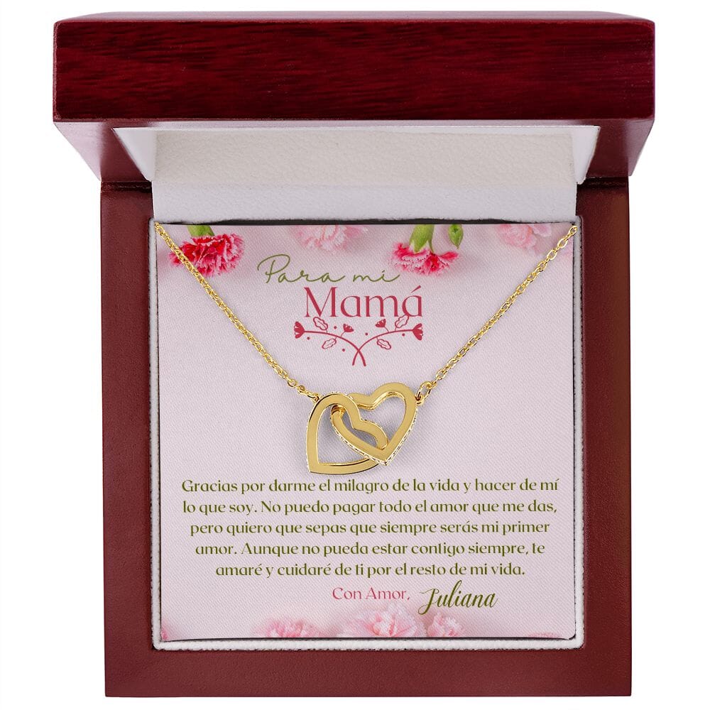 Un Regalo Inolvidable para Mamá - Collar Corazones Entrelazados con tarjeta personalizada Jewelry/InterlockingHearts 