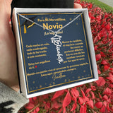 Un Regalo para Atesorar - Collar de Graduación para Novia con Tarjeta de Mensaje Jewelry/NameNecklace 