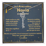Un Regalo para Atesorar - Collar de Graduación para Novia con Tarjeta de Mensaje Jewelry/NameNecklace Acero inoxidable pulido Caja estándar incluida 