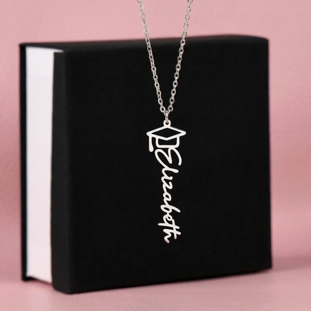 Un Regalo para Atesorar - Collar de Graduación para Novia con Tarjeta de Mensaje Jewelry/NameNecklace 
