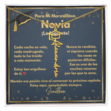 Un Regalo para Atesorar - Collar de Graduación para Novia con Tarjeta de Mensaje Jewelry/NameNecklace Acabado en Oro Amarillo de 18 quilates Caja estándar incluida 