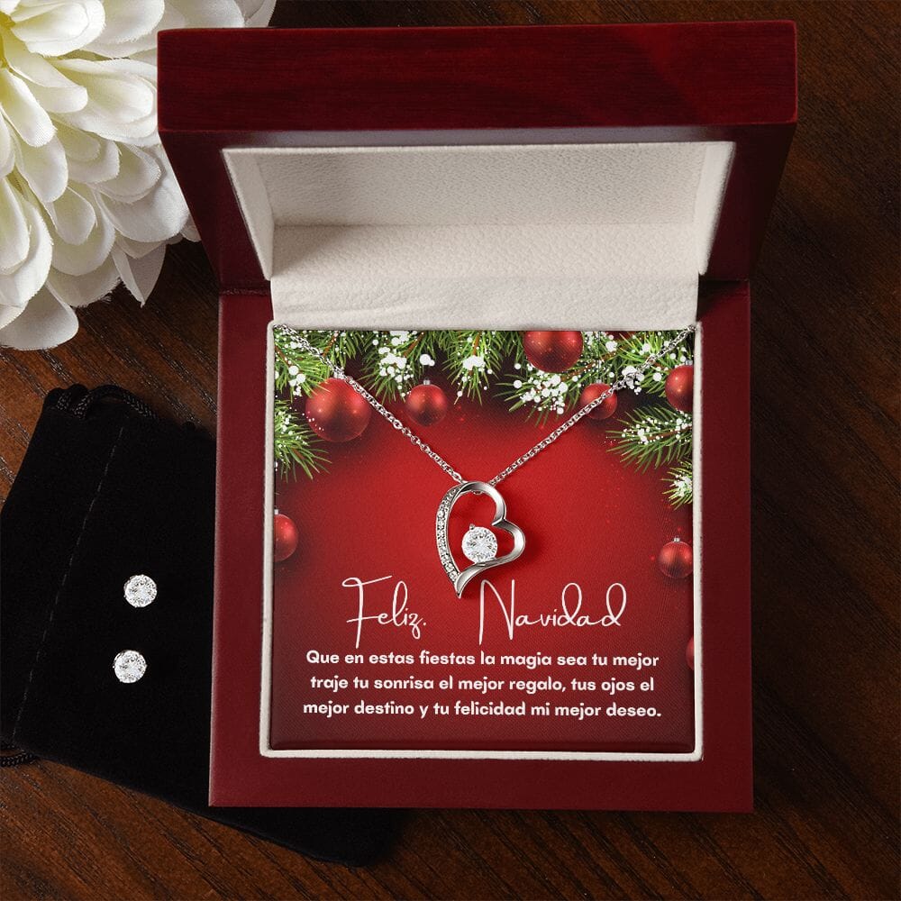 Un regalo para esa persona especial en esta Navidad - Collar Forever Love Jewelry ShineOn Fulfillment Acabado en oro blanco de 14 k Luxury Box 