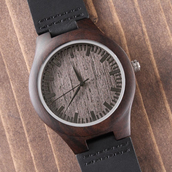 Un regalo para que su Nieto sepa cuánto lo amas - Reloj de madera grabado Watches ShineOn Fulfillment 