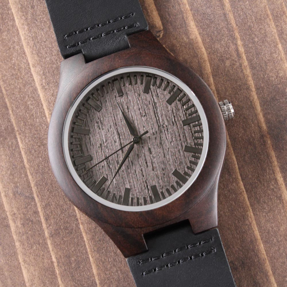 Un regalo para que su Nieto sepa cuánto lo amas - Reloj de madera grabado Jewelry/Watch 