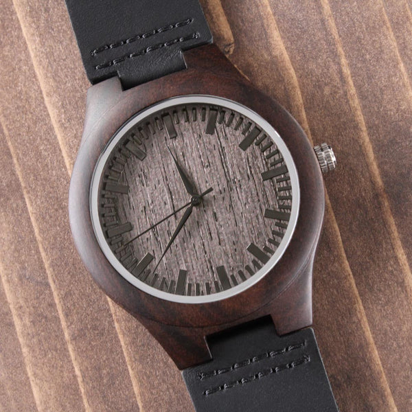 Un regalo para que su Nieto sepa cuánto lo amas - Reloj de madera grabado Jewelry/Watch 
