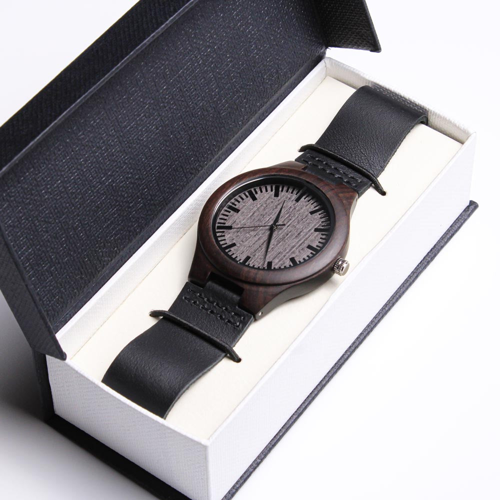 Un regalo para que su Nieto sepa cuánto lo amas - Reloj de madera grabado Watches ShineOn Fulfillment Standard Box 