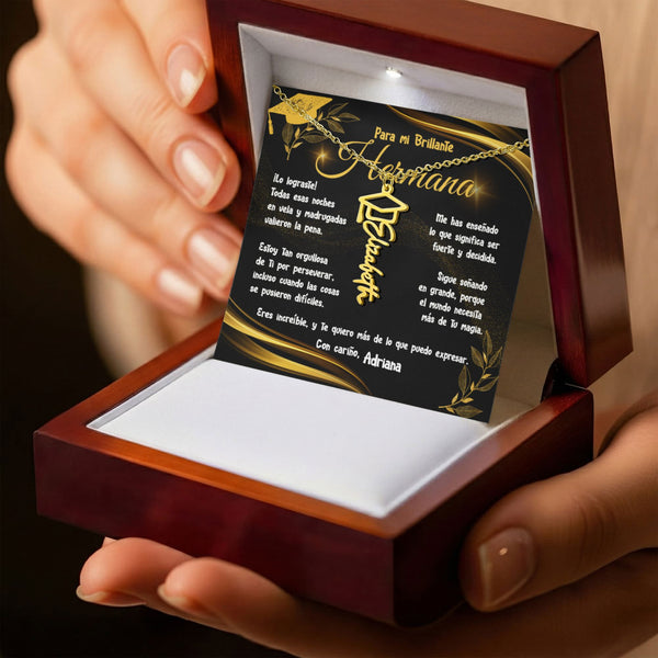 Un Regalo que Celebra el Orgullo y el Amor por tu Hermana – Collar de Graduación personalizado con birrete Jewelry 