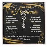 Un Regalo que Celebra el Orgullo y el Amor por tu Hermana – Collar de Graduación personalizado con birrete Jewelry Acero inoxidable pulido Caja Estándar Incluida 