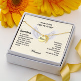 Un regalo que lleva esperanza, calma y cariño, como un susurro del cielo: Collar conmemorativo MOM Jewelry 18k Yellow Gold Finish Standard Box 