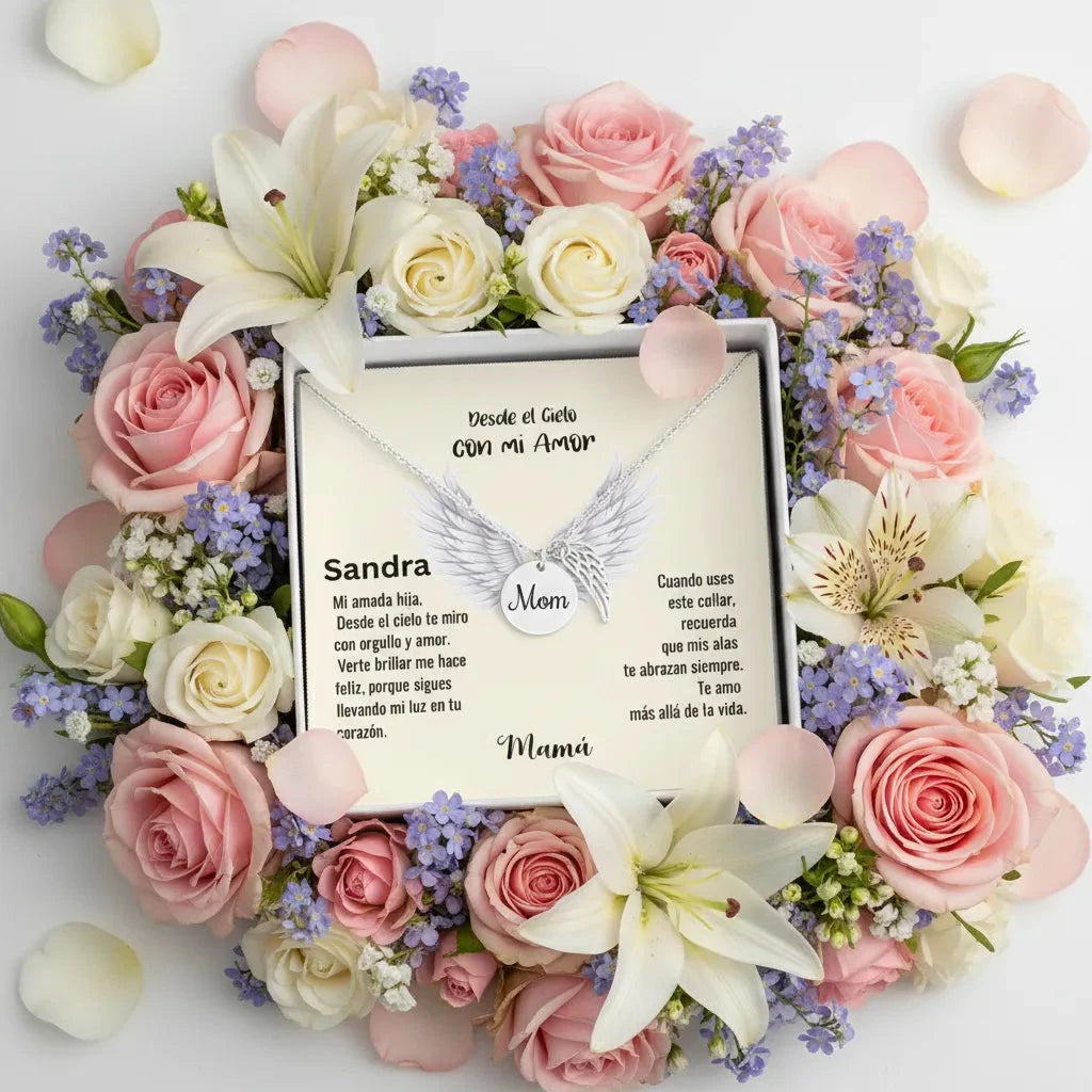 Un regalo que lleva esperanza, calma y cariño, como un susurro del cielo: Collar conmemorativo MOM Jewelry 