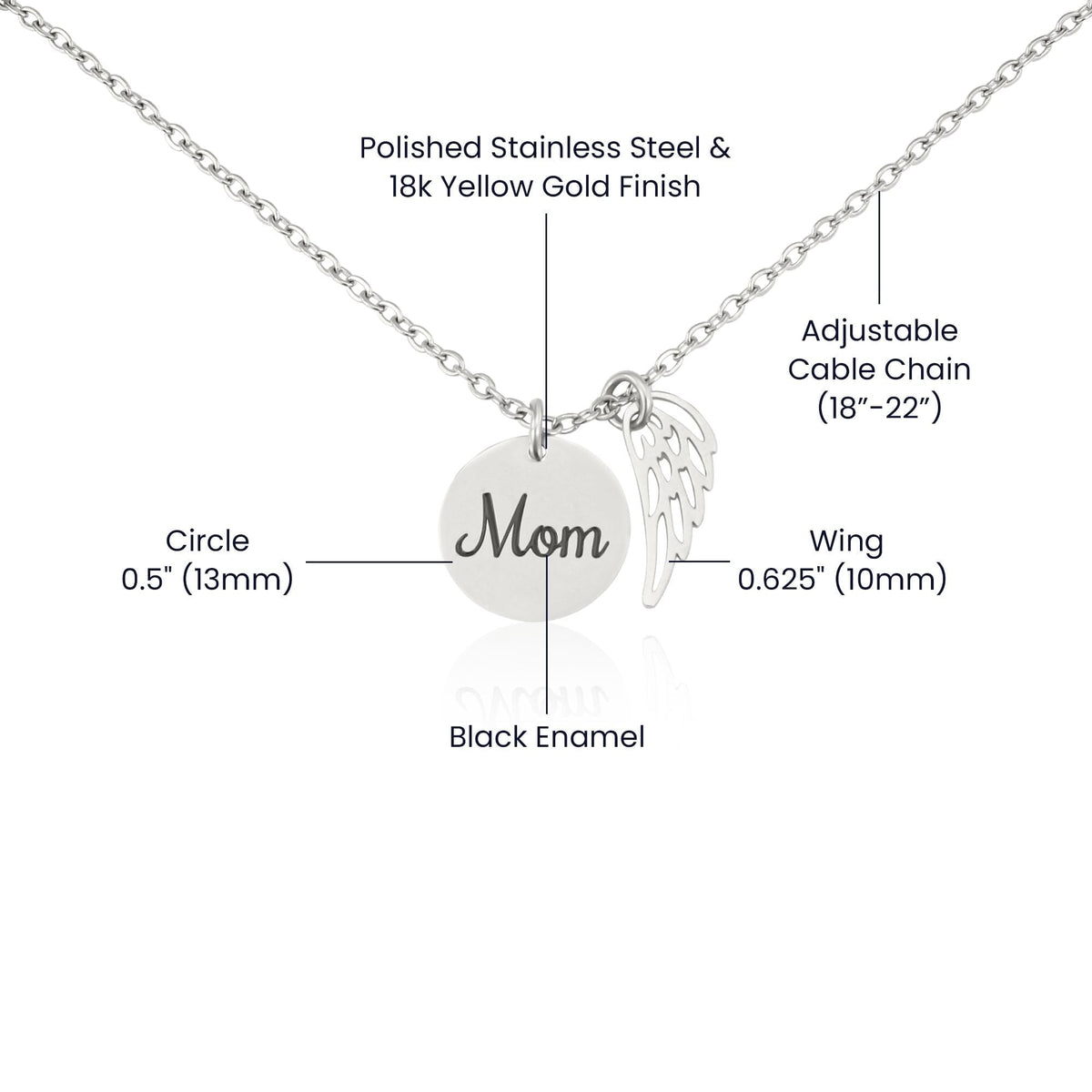 Un regalo que lleva esperanza, calma y cariño, como un susurro del cielo: Collar conmemorativo MOM Jewelry 