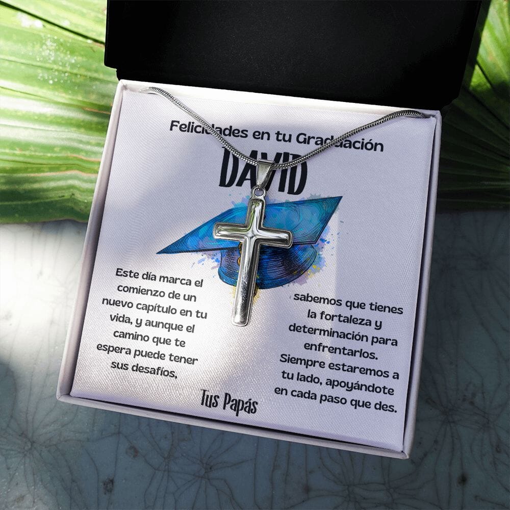 Un regalo simbólico de éxito y protección para celebrar su graduación - Collar con Cruz Jewelry/EngravedCross 