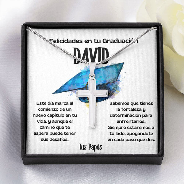 Un regalo simbólico de éxito y protección para celebrar su graduación - Collar con Cruz Jewelry/EngravedCross 