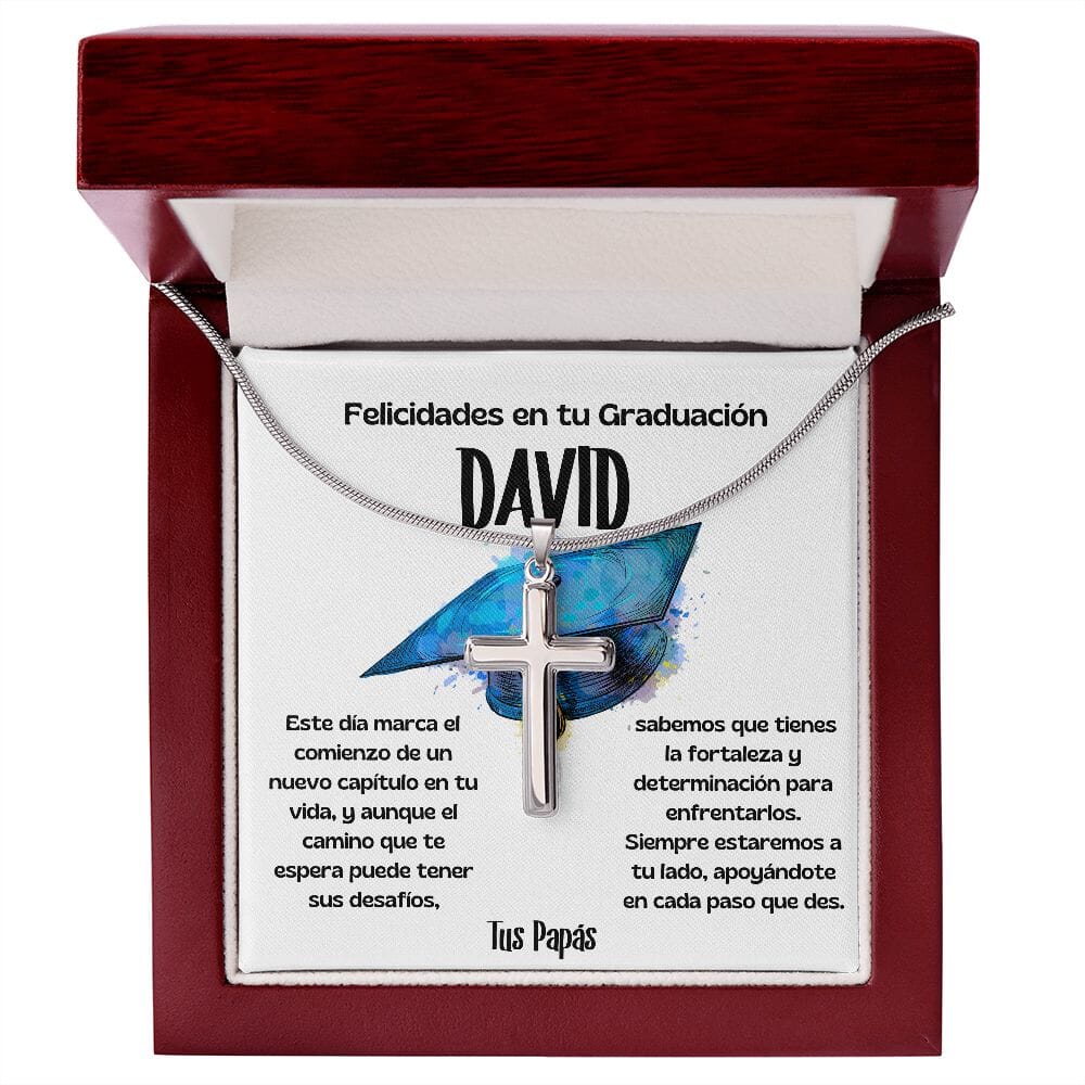 Un regalo simbólico de éxito y protección para celebrar su graduación - Collar con Cruz Jewelry/EngravedCross 