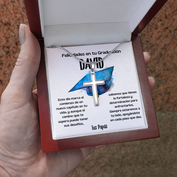 Un regalo simbólico de éxito y protección para celebrar su graduación - Collar con Cruz Jewelry/EngravedCross 
