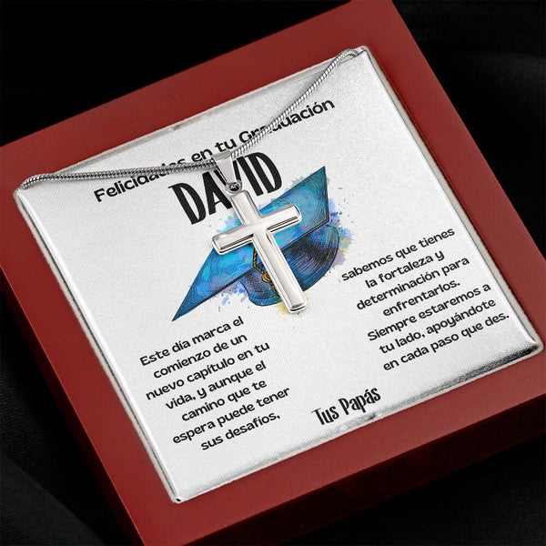Un regalo simbólico de éxito y protección para celebrar su graduación - Collar con Cruz Jewelry/EngravedCross 