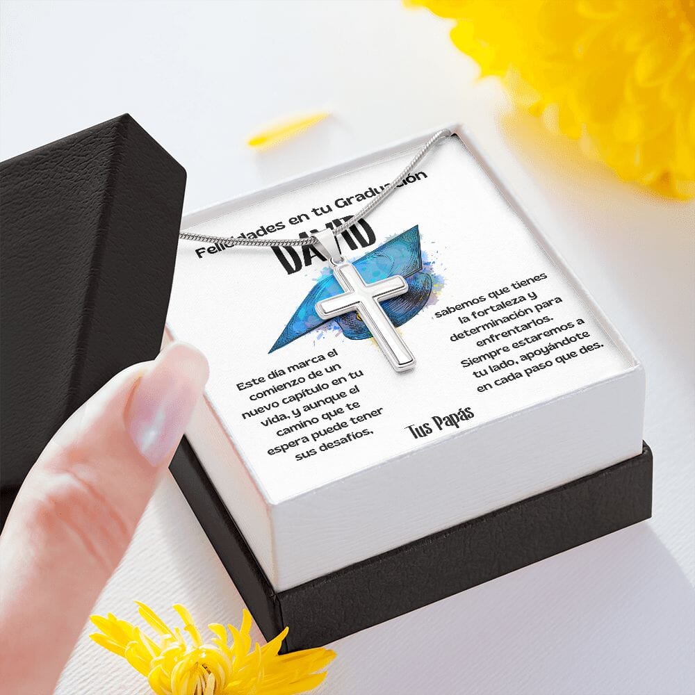 Un regalo simbólico de éxito y protección para celebrar su graduación - Collar con Cruz Jewelry/EngravedCross 