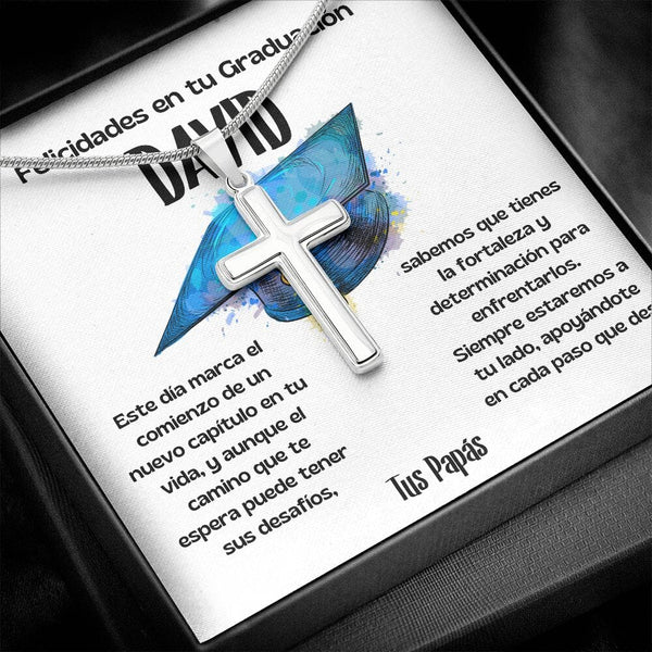Un regalo simbólico de éxito y protección para celebrar su graduación - Collar con Cruz Jewelry/EngravedCross 