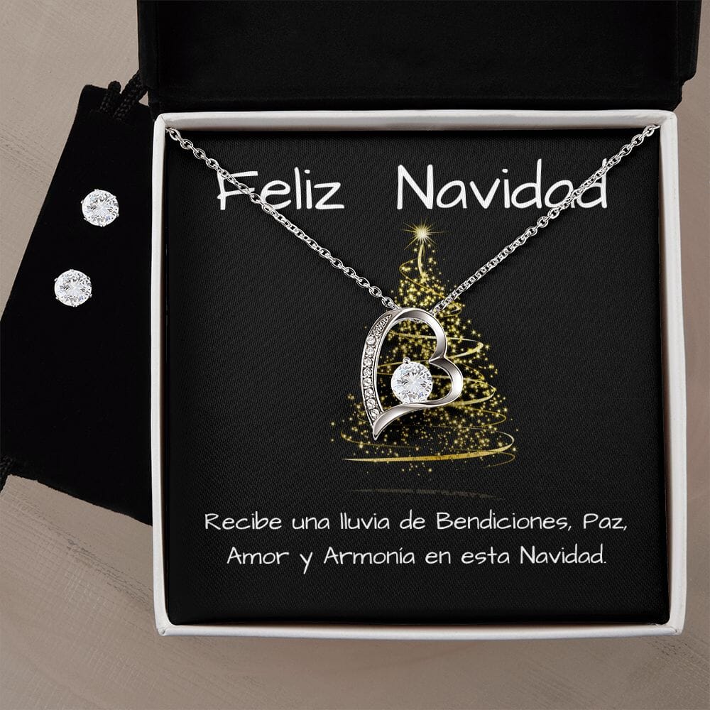 Un regalo único para esta Navidad - Collar Forever Love Jewelry/ForeverLove Acabado en oro blanco de 14 k Standard Box 