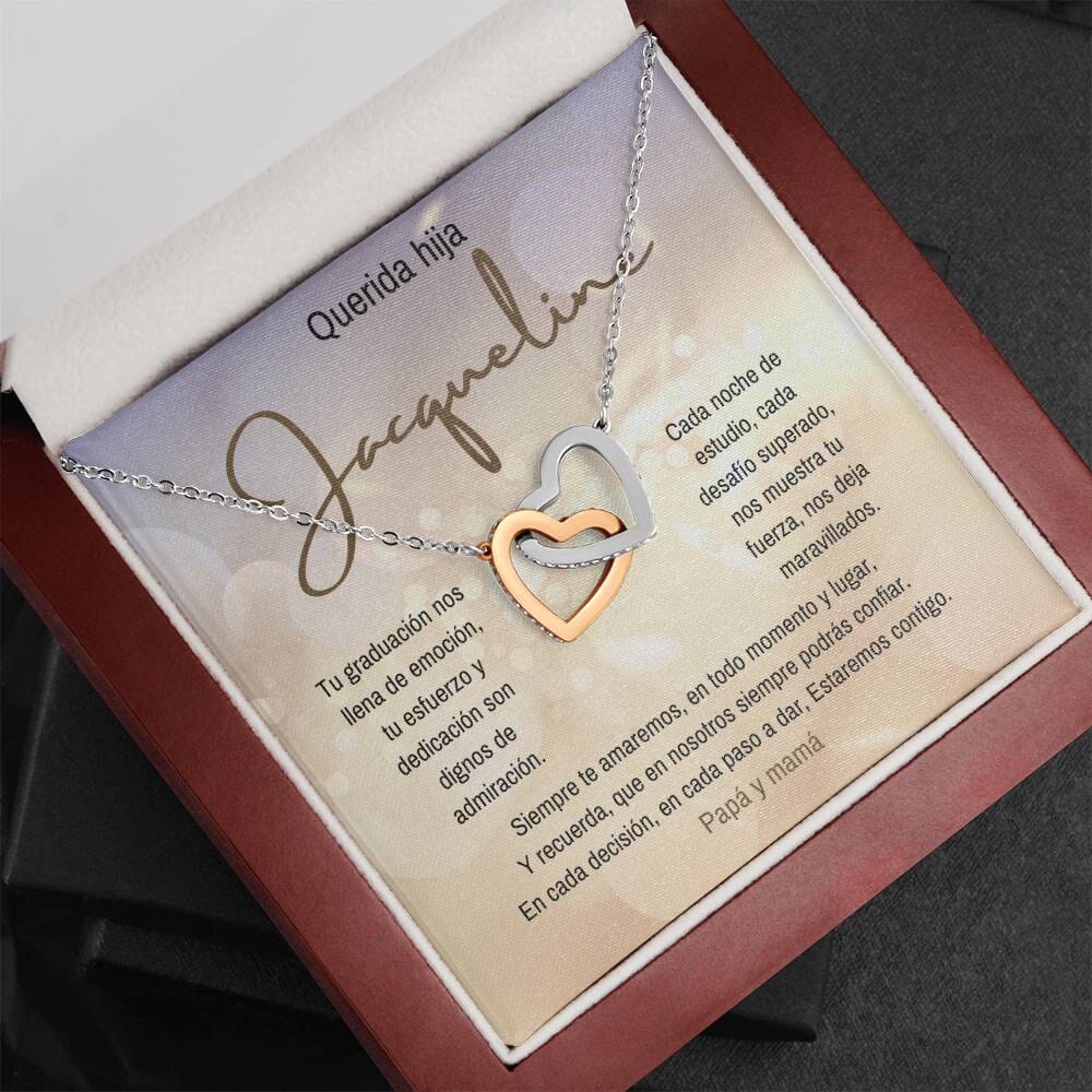 Un Símbolo de Amor y Orgullo: Collar de Corazones Entrelazados para Celebrar su Graduación Jewelry/InterlockingHearts 